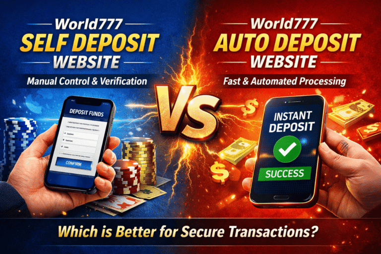 Read more about the article World777 Self Deposit Website vs World777 Auto Deposit Website: Which One is Better for Fast & Secure Transactions?