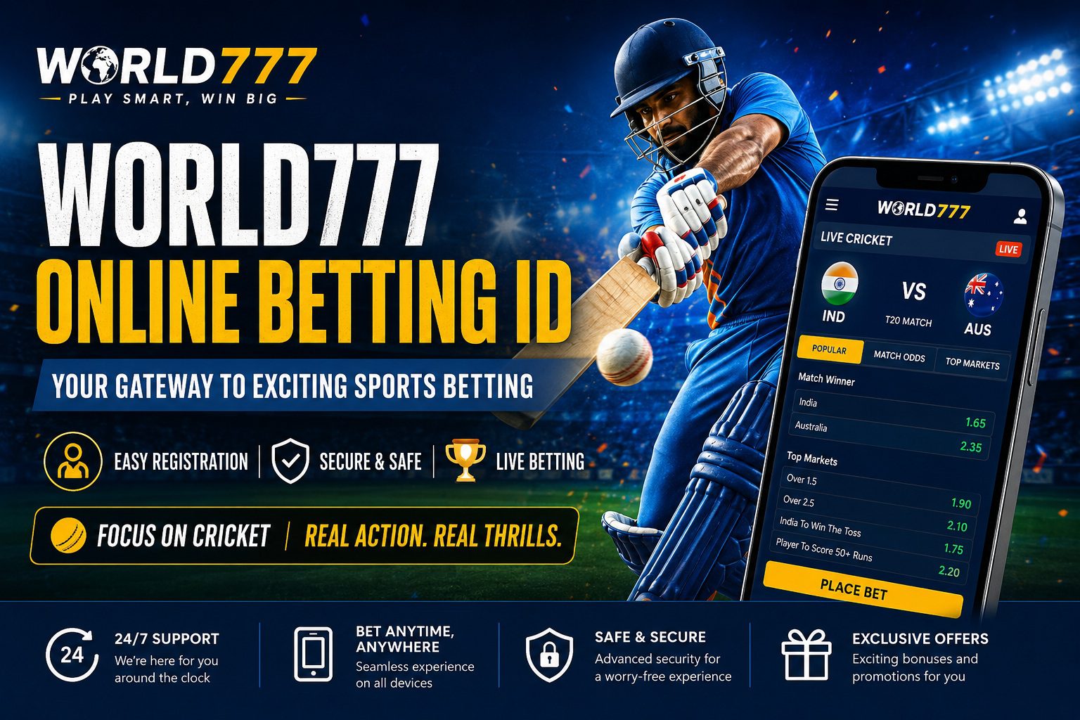 You are currently viewing World777 Online Betting ID: A Practical Guide to Getting Started with Online Cricket Betting